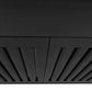 ZLINE black stainless steel range hood baffle filters close up
