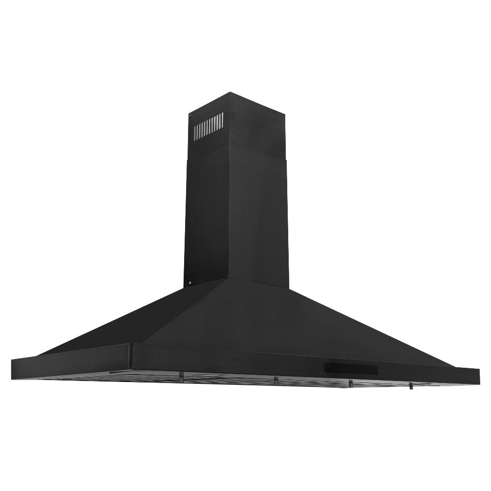 ZLINE 48" Convertible Vent Wall Mount Range Hood in Black Stainless Steel (BSKBN-48) side.
