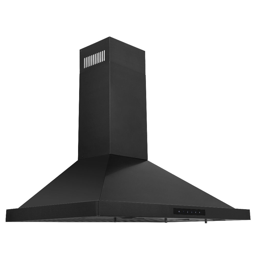 ZLINE Recirculating Wall Mount Range Hood with Charcoal Filters in Black Stainless Steel (BSKBN-CF-30) 