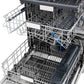 ZLINE 24 in. Monument Series 3rd Rack Top Touch Control Dishwasher in Custom Panel Ready with Stainless Steel Tub, 45dBa (DWMT-24) adjustable dish racks.