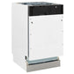 ZLINE 18 in. Tallac Series 3rd Rack Top Control Built-In Dishwasher in Custom Panel Ready with Stainless Steel Tub, 51dBa (DWV-18) side, without panel.