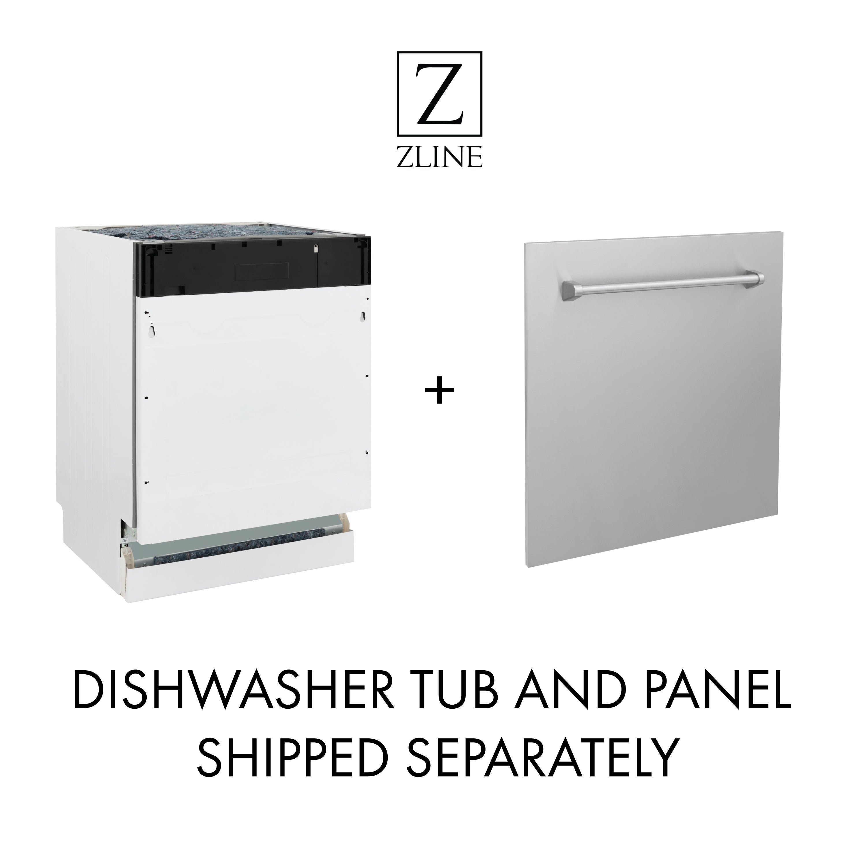 ZLINE Autograph Edition 18 in. Tallac Series 3rd Rack Top Control Built-In Dishwasher in Black Stainless Steel with Polished Gold Handle, 51dBa (DWVZ-BS-18-G)