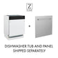 ZLINE Autograph Edition 18 in. Tallac Series 3rd Rack Top Control Built-In Dishwasher in Black Stainless Steel with Polished Gold Handle, 51dBa (DWVZ-BS-18-G) dishwasher tub and panel will be shipped separately.