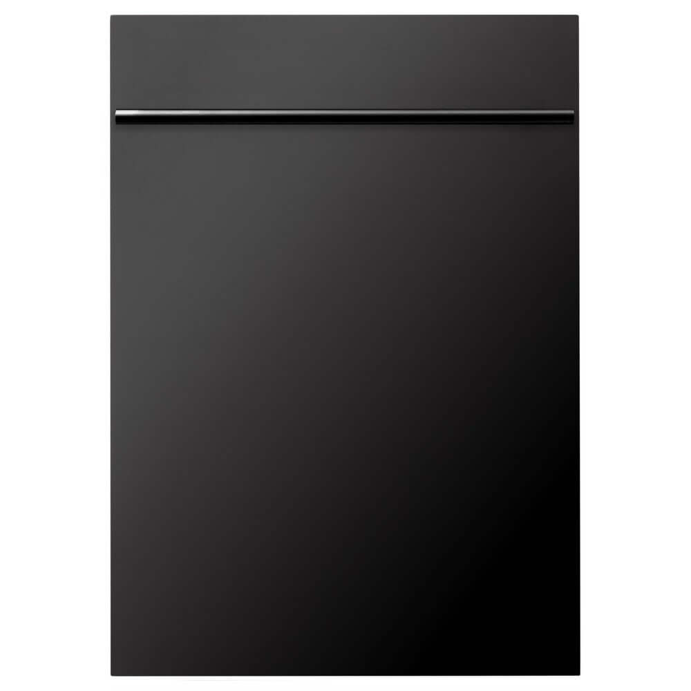 ZLINE 18" Dishwasher Panel with Modern Handle - Black Stainless Steel