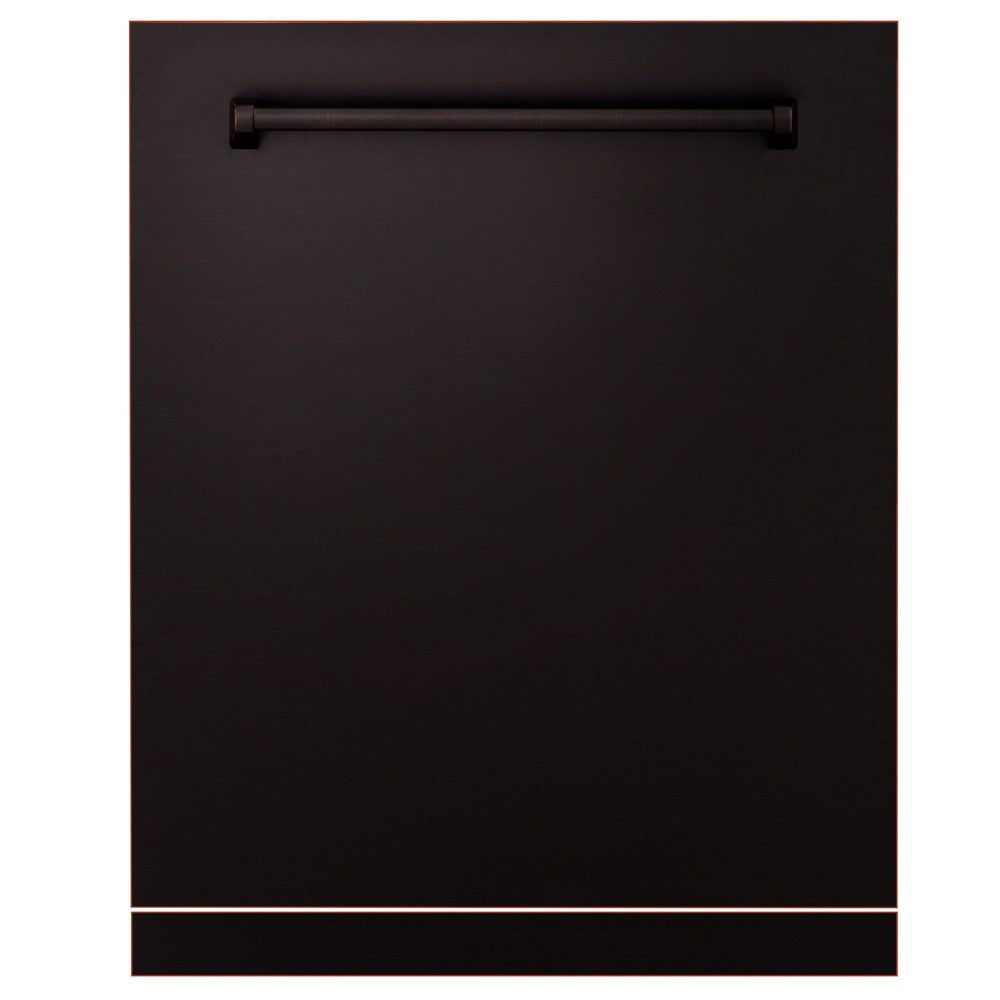 ZLINE 24" Monument Dishwasher Panel with Traditional Handle in Oil-Rubbed Bronze with Kickplate