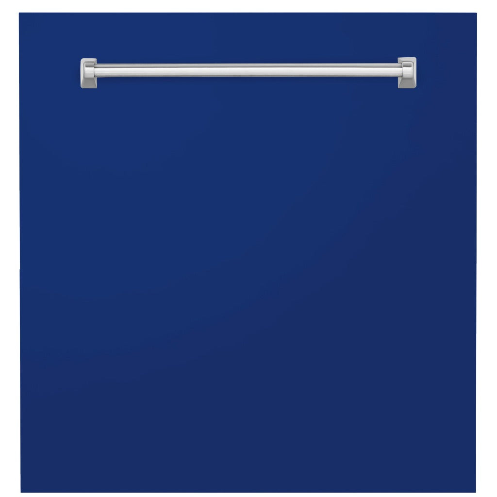 ZLINE 24" Monument Dishwasher Panel with Traditional Handle in Blue Gloss without Kickplate