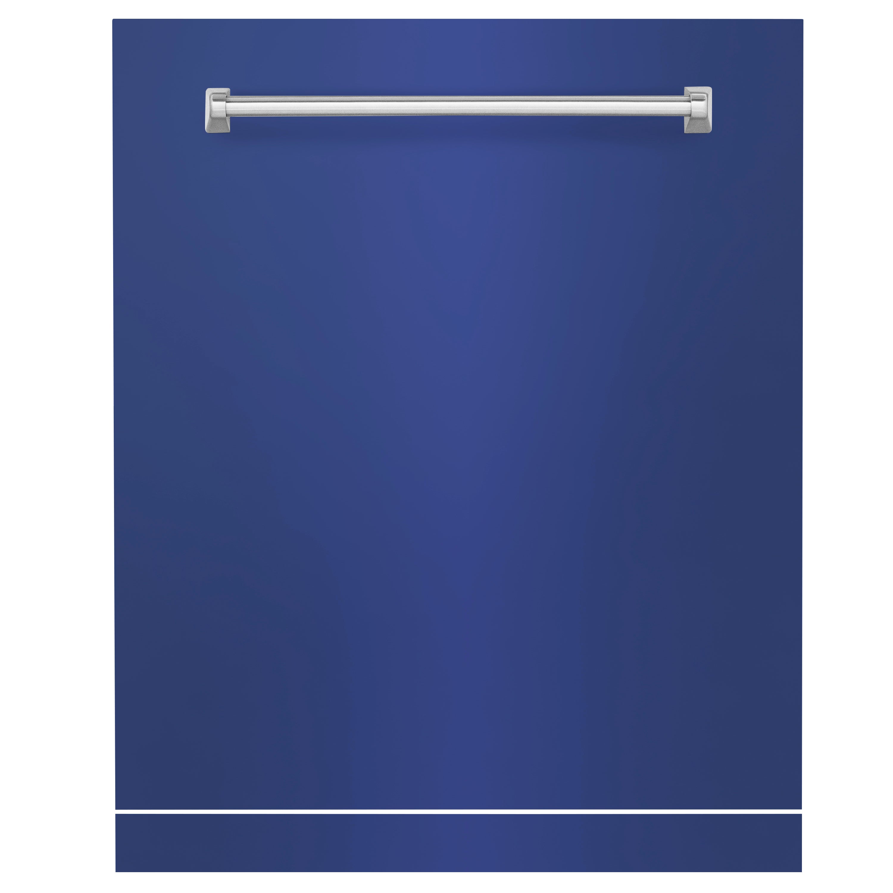 ZLINE 24" Monument Dishwasher Panel with Traditional Handle in Blue Matte with Kickplate