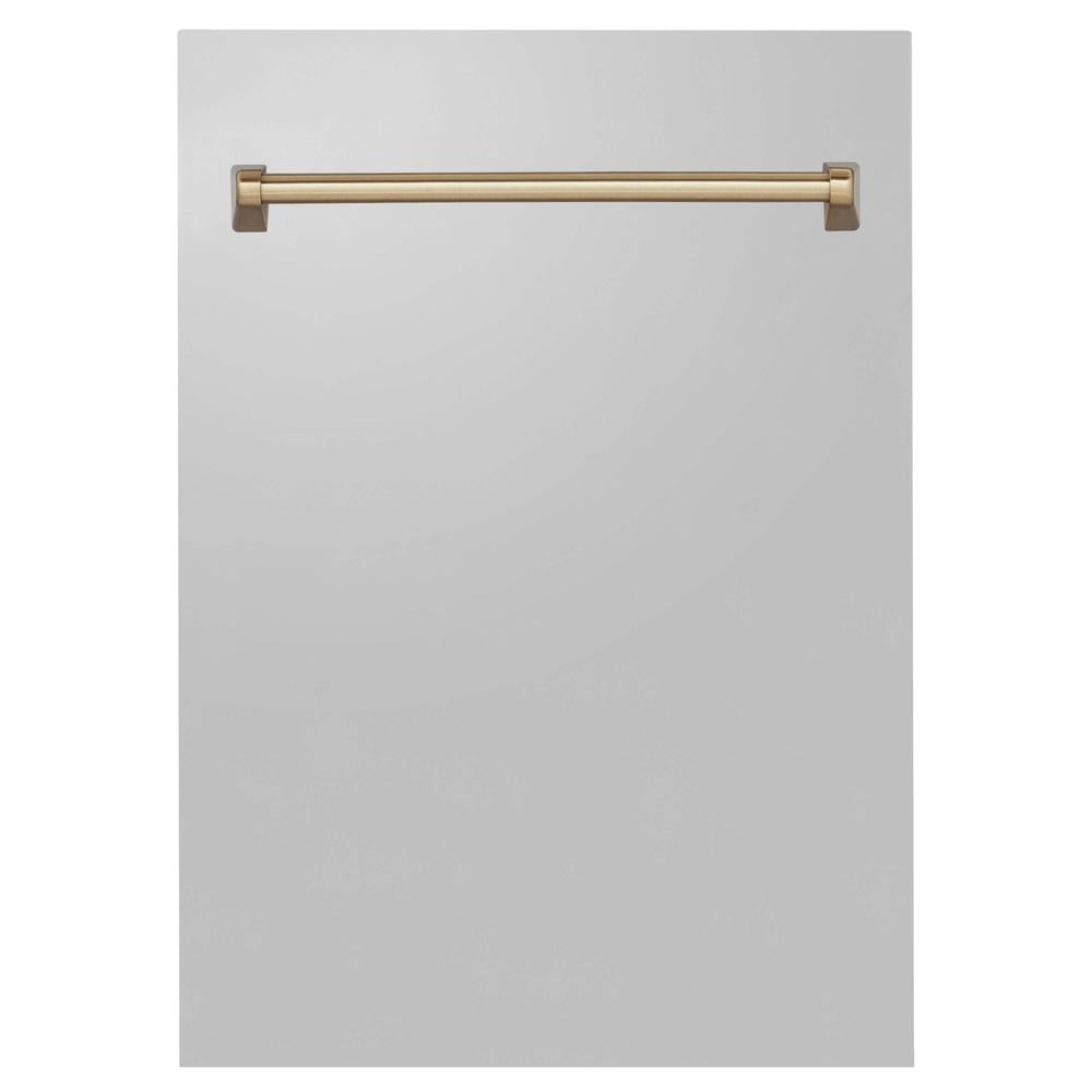 ZLINE Autograph Edition 18 in. Tallac Dishwasher Panel in Stainless Steel with Accent Handle (DPVZ-304-18) 
