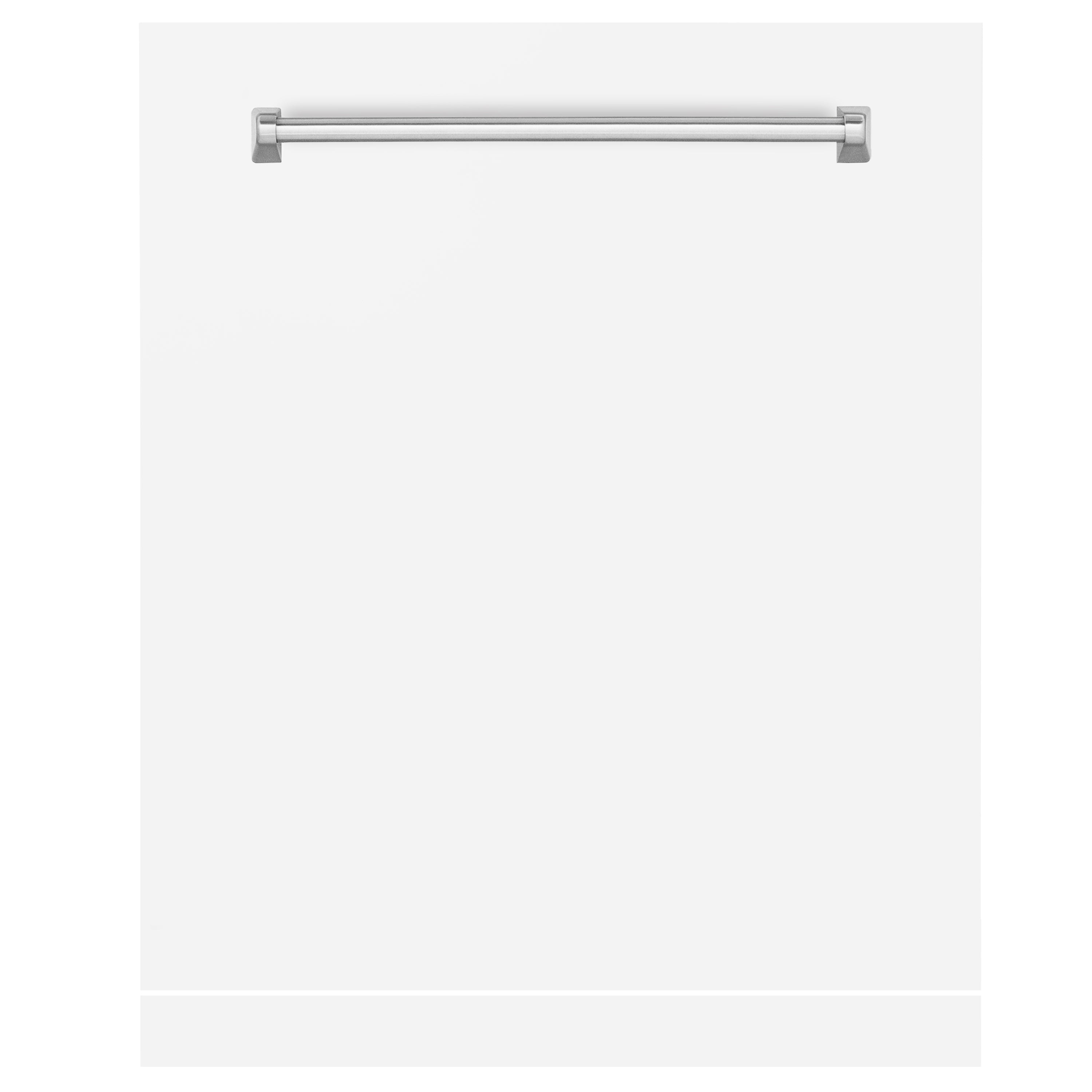 ZLINE 24" Monument Dishwasher Panel with Traditional Handle in White Matte with Kickplate