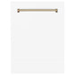 ZLINE Autograph Edition 24 in. Tallac Dishwasher Panel in White Matte with Accented Handle (DPVZ-WM-24) 
