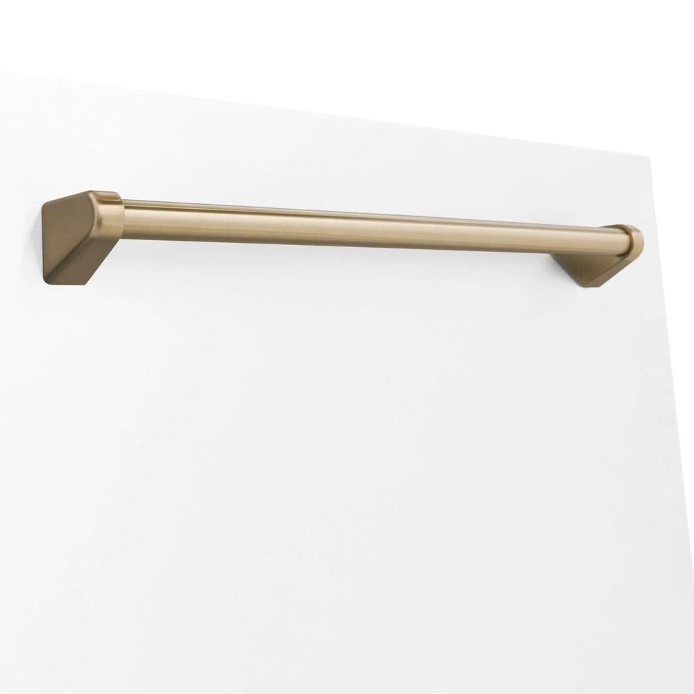 ZLINE Autograph Edition 24 in. Tallac Dishwasher Panel in White Matte with Accented Handle (DPVZ-WM-24) 