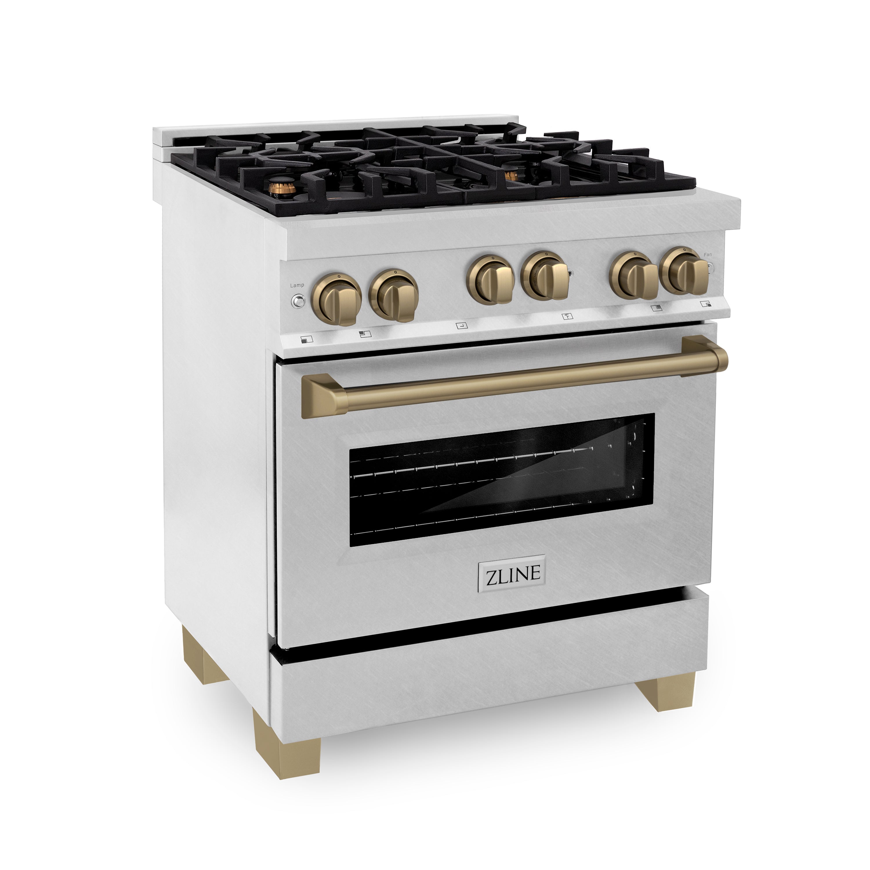 ZLINE Autograph Edition 30 in. 4.0 cu. ft. Range with Gas Stove and Gas Oven in DuraSnow Stainless Steel (RGSZ-SN-30)