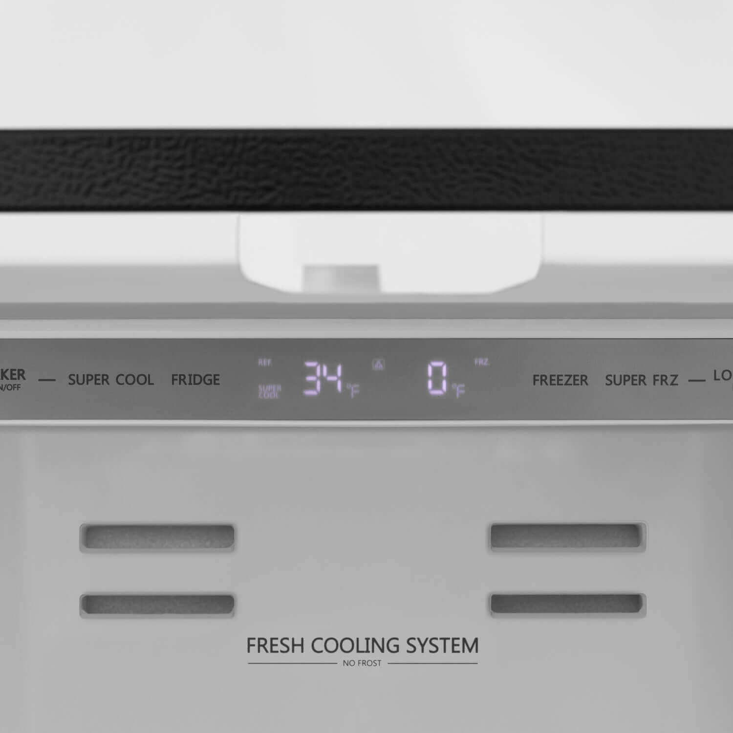 Fresh cooling system and temperature control inside ZLINE 36" French door refrigerator.