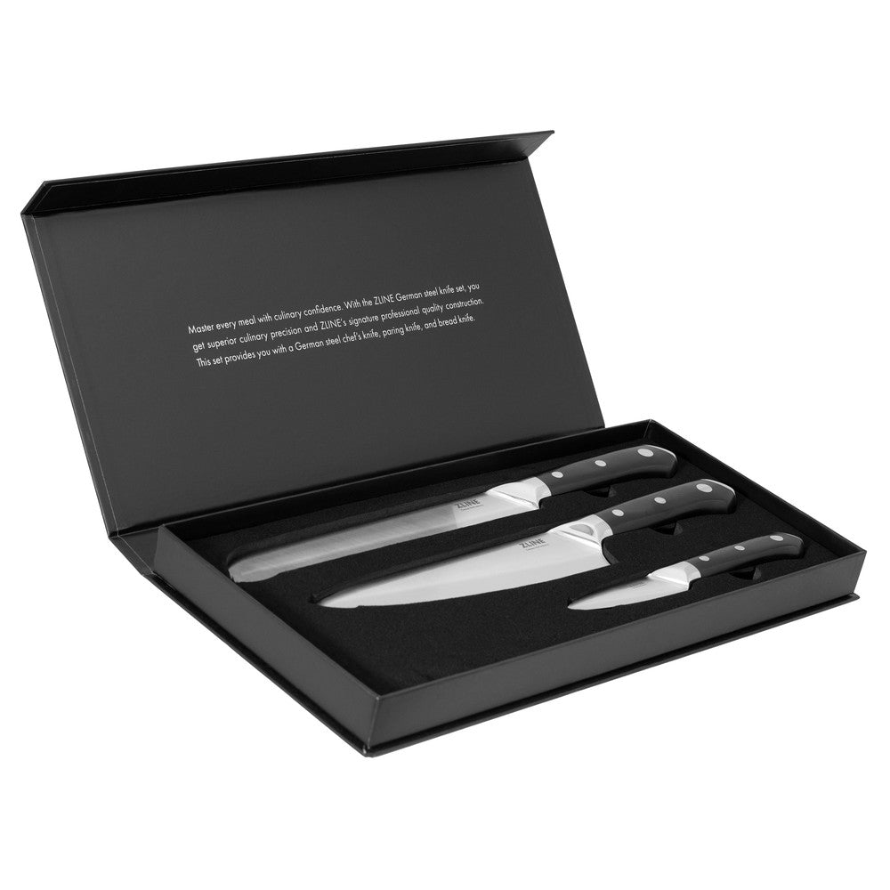 Professional Kitchen Chef Knife Set, High-Carbon Stainless Steel Chef Knife Set with Cover, 5 Piece Knifes Set, Brown