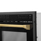 ZLINE Autograph Edition 24 in. 1.6 cu ft. Built-in Convection Microwave Oven in Black Stainless Steel with Polished Gold Accents (MWOZ-24-BS-G) handle and controls