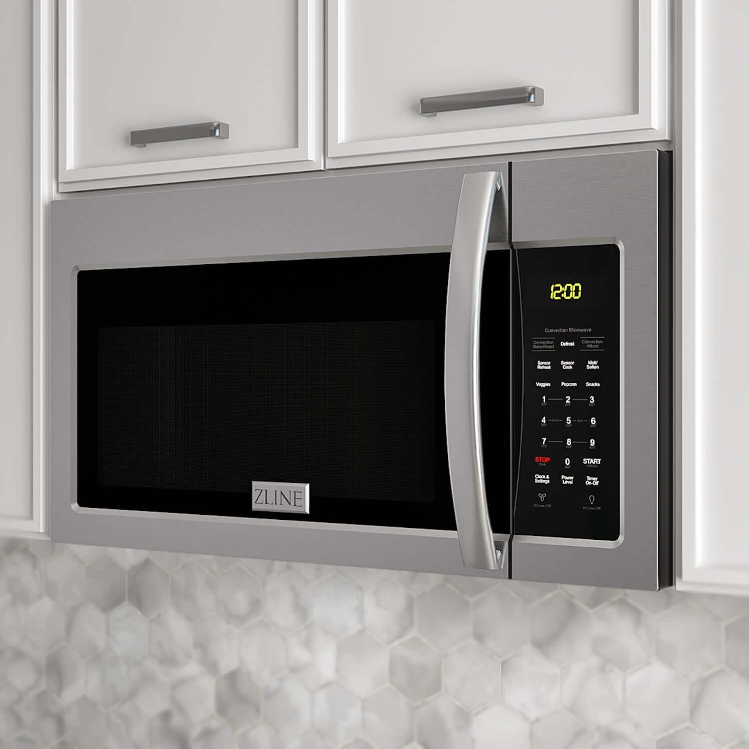 ZLINE 30" Over the Range Microwave close up in a kitchen.