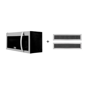 ZLINE 30 in. Recirculating Over-the-Range Convection Microwave Oven with Charcoal Filters in Stainless Steel (MWO-OTRCF-30) main image.