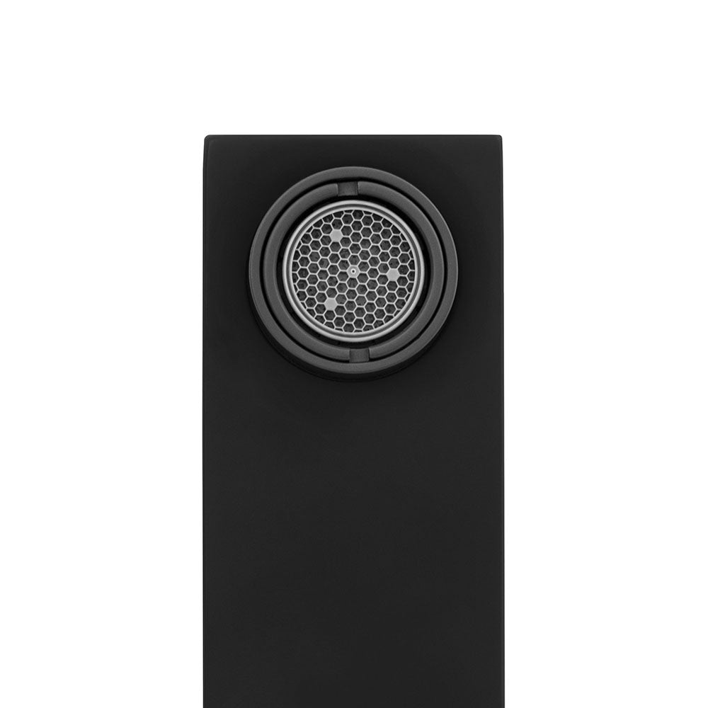 ZLINE Bliss Wall Mount Bath Faucet (BLS-BFW) Matte Black, faucet close up