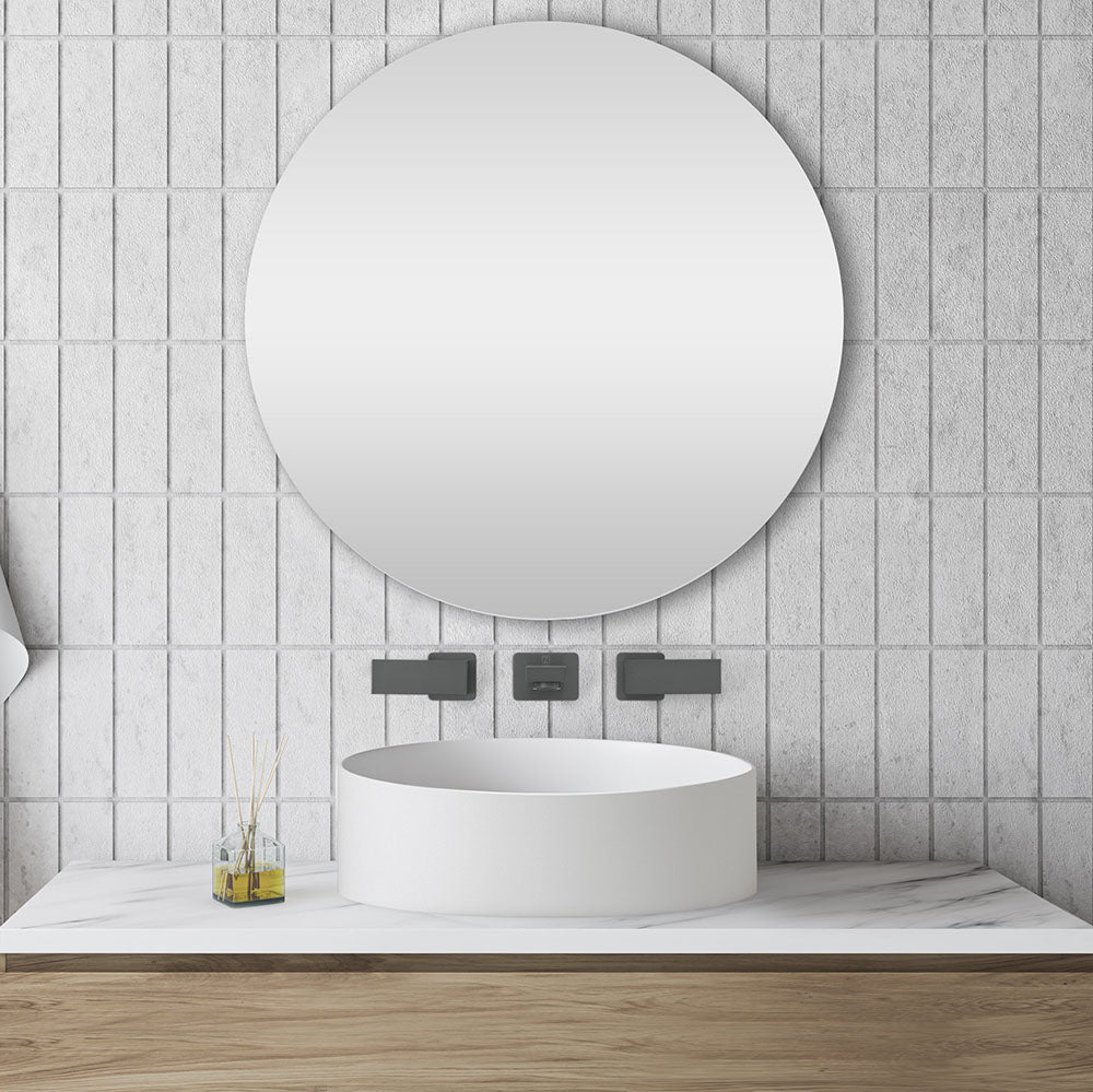 ZLINE Bliss Wall Mount Bath Faucet (BLS-BFW) Gun Metal in a modern bathroom