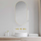 ZLINE Bliss Wall Mount Bath Faucet (BLS-BFW) in a luxury bathroom with a matching mirror.