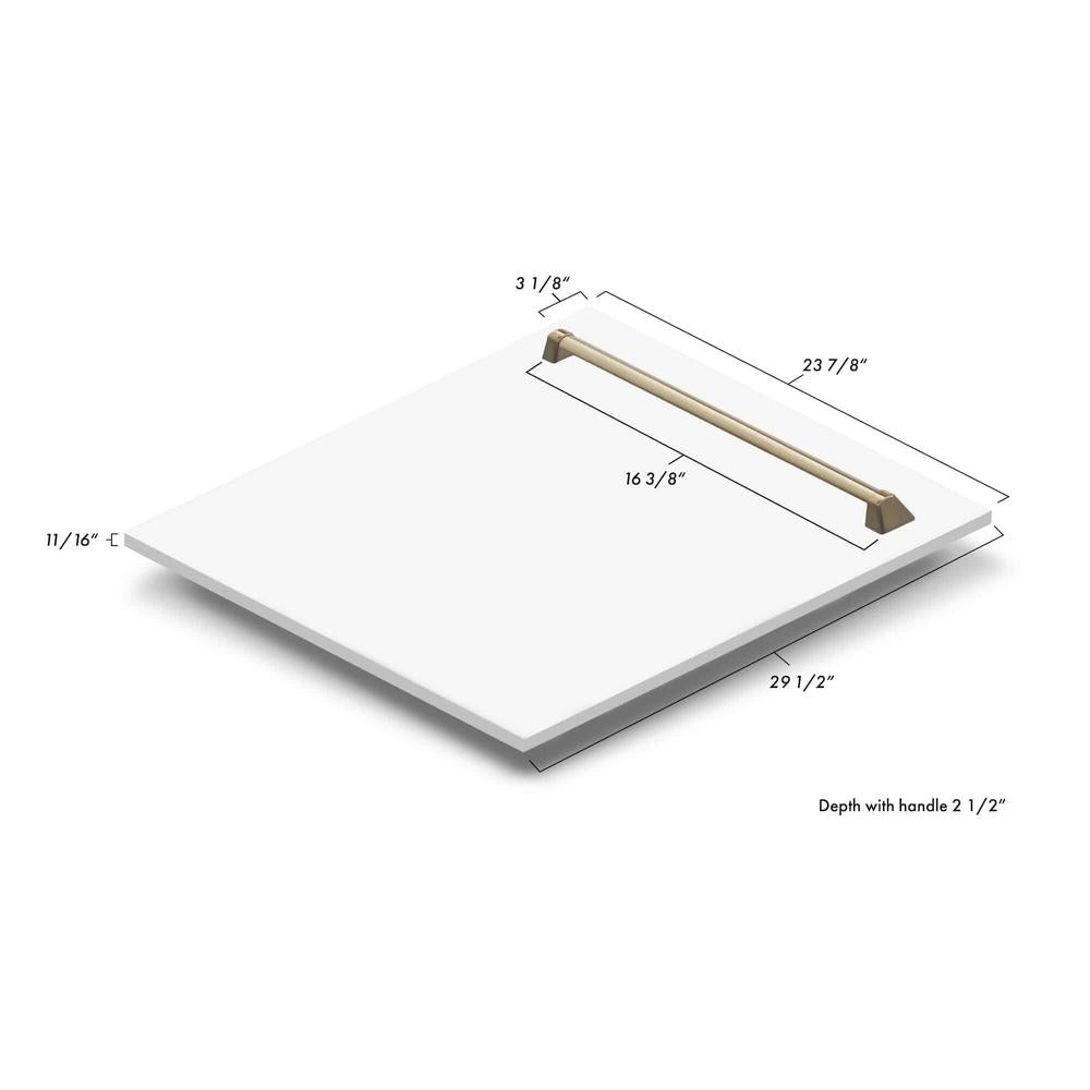 ZLINE Autograph Edition 24 in. Monument Dishwasher Panel with Champagne Bronze Handle in Color Options (DPMTZ-24-CB) 