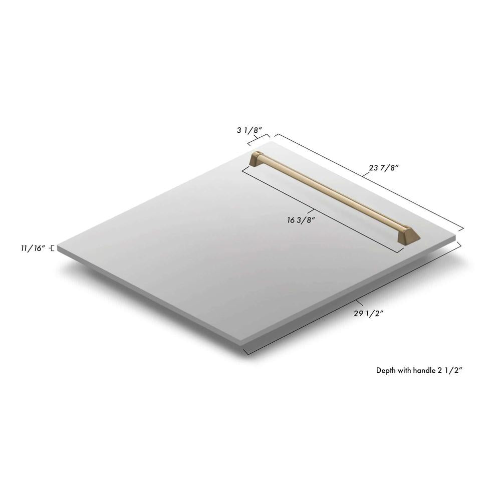 ZLINE Autograph Edition 24 in. Monument Dishwasher Panel with Champagne Bronze Handle in Color Options (DPMTZ-24-CB) 