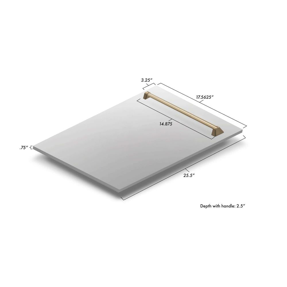 ZLINE Autograph Edition 18 in. Tallac Dishwasher Panel in Stainless Steel with Accent Handle (DPVZ-304-18) 