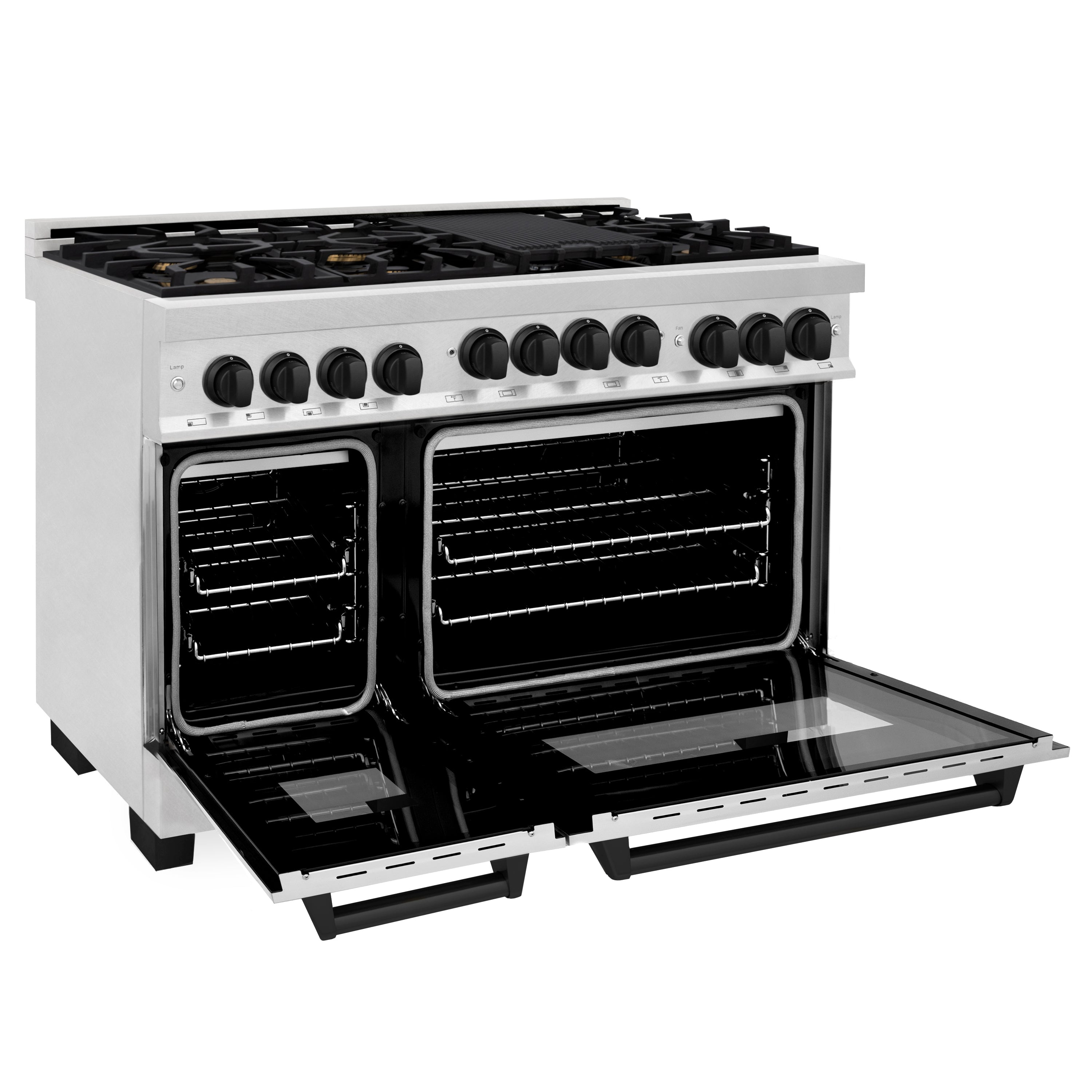 ZLINE Autograph Edition 48 in. 6.0 cu. ft. Range with Gas Stove and Gas Oven in DuraSnow Stainless Steel with Accents (RGSZ-SN-48)