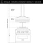 ZLINE Convertible Vent Island Mount Range Hood in Stainless Steel and Glass (GL14i) chimney height guide.