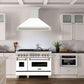 ZLINE Autograph Edition 48 in. Stainless Steel Range Hood with White Matte Shell and Handle (8654STZ-WM48) 
