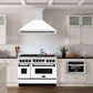 ZLINE Autograph Edition 48 in. Stainless Steel Range Hood with White Matte Shell and Handle (8654STZ-WM48) 