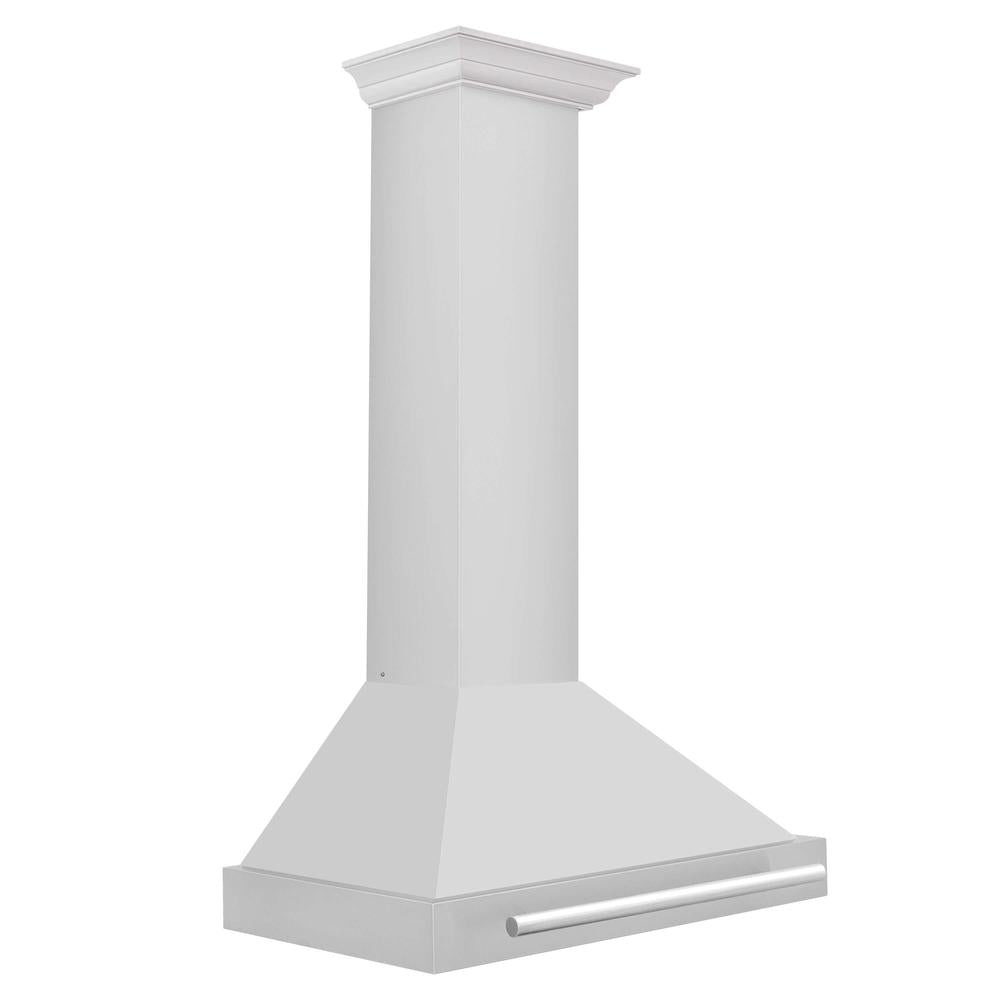 ZLINE 30 in. Stainless Steel Range Hood with Stainless Steel Handle and Colored Shell Options (KB4STX-30) side.