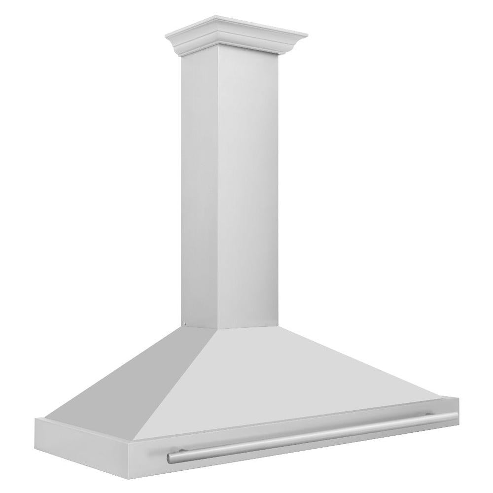 ZLINE 48 in. Stainless Steel Range Hood with Stainless Steel Handle and Colored Shell Options (KB4STX-48) side.