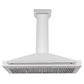 ZLINE 48 in. Stainless Steel Range Hood with Stainless Steel Handle and Colored Shell Options (KB4STX-48) front, under.
