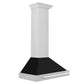 ZLINE 30 in. Stainless Steel Range Hood with Stainless Steel Handle and Colored Shell Options (KB4STX-30) side.