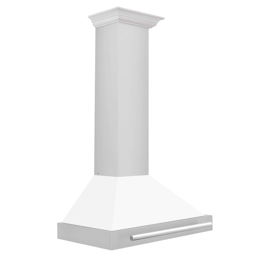 ZLINE 30 in. Stainless Steel Range Hood with Stainless Steel Handle and Colored Shell Options (KB4STX-30) side.