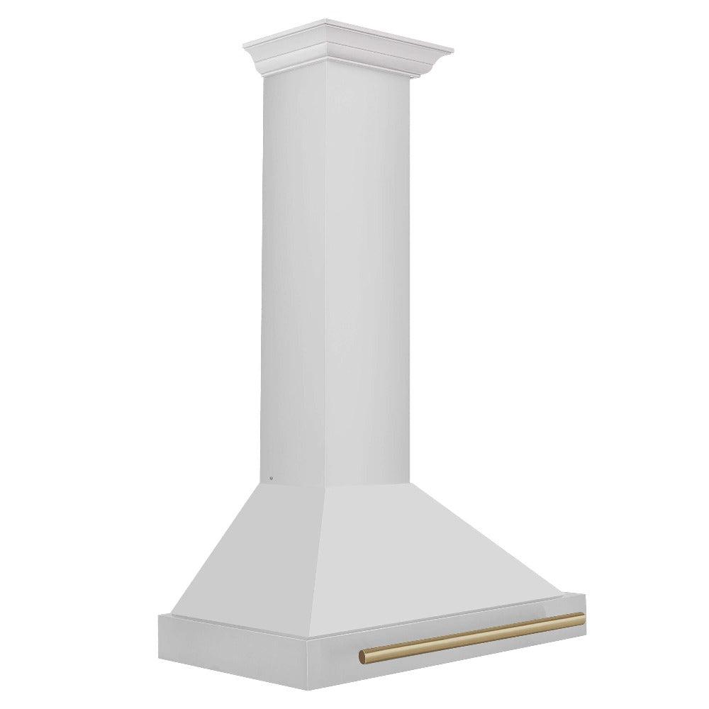 ZLINE Autograph Edition 30 in. Stainless Steel Range Hood with Stainless Steel Shell and Accents (KB4STZ-30) side.
