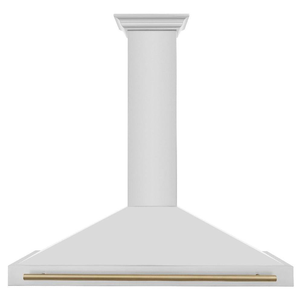 ZLINE Autograph Edition 48 in. Stainless Steel Range Hood with Stainless Steel Shell and Accents (KB4STZ-48) front.