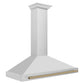 ZLINE Autograph Edition 48 in. Stainless Steel Range Hood with Stainless Steel Shell and Accents (KB4STZ-48) side.