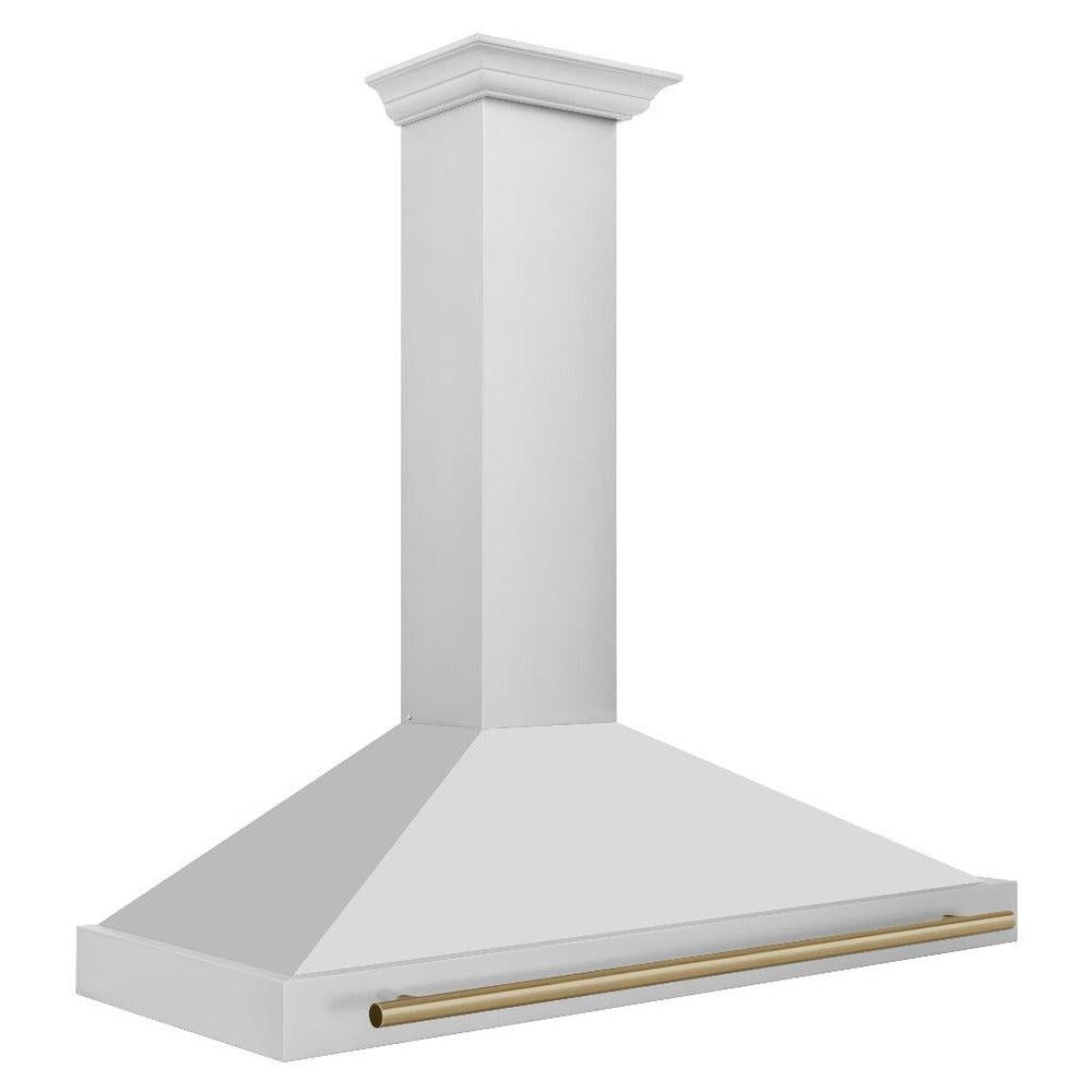 ZLINE Autograph Edition 48 in. Stainless Steel Range Hood with Stainless Steel Shell and Accents (KB4STZ-48) side.