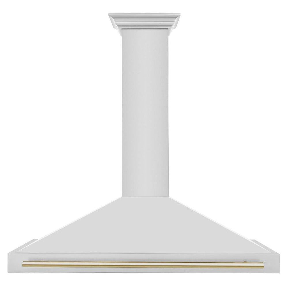 ZLINE Autograph Edition 48 in. Stainless Steel Range Hood with Stainless Steel Shell and Accents (KB4STZ-48) front.