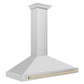 ZLINE Autograph Edition 48 in. Stainless Steel Range Hood with Stainless Steel Shell and Accents (KB4STZ-48) side.