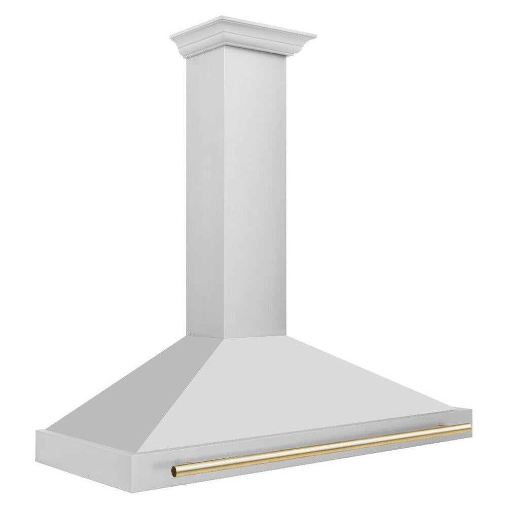 ZLINE Autograph Edition 48 in. Stainless Steel Range Hood with Stainless Steel Shell and Accents (KB4STZ-48) side.