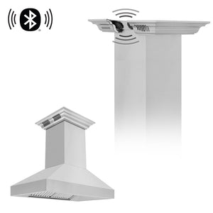 ZLINE Professional Island Mount Range Hood in Stainless Steel with Built-in ZLINE CrownSound Bluetooth Speakers (597iCRN-BT) main image.