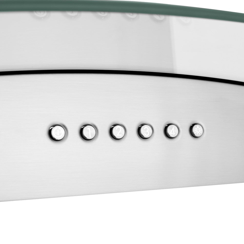 ZLINE Alpine Series Convertible Island Mount Range Hood in Stainless Steel (ALP70IS) 