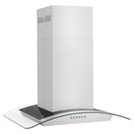 ZLINE Alpine Series Convertible Island Mount Range Hood in Stainless Steel (ALP70IS) side.