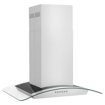 ZLINE Alpine Series Convertible Island Mount Range Hood in Stainless Steel (ALP70IS) side.