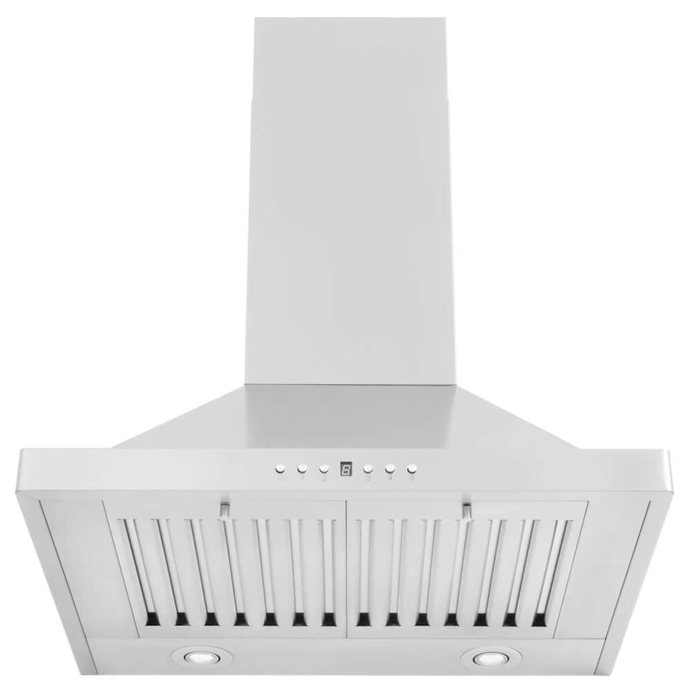 ZLINE Convertible Vent Wall Mount Range Hood in Stainless Steel (KB) front, under.