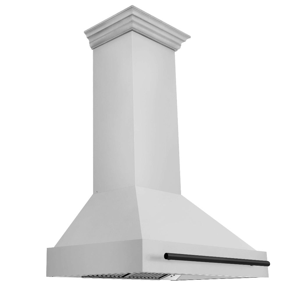 ZLINE Autograph Edition 36 in. Stainless Steel Range Hood with Stainless Steel Shell and Handle (8654STZ-36) Matte Black