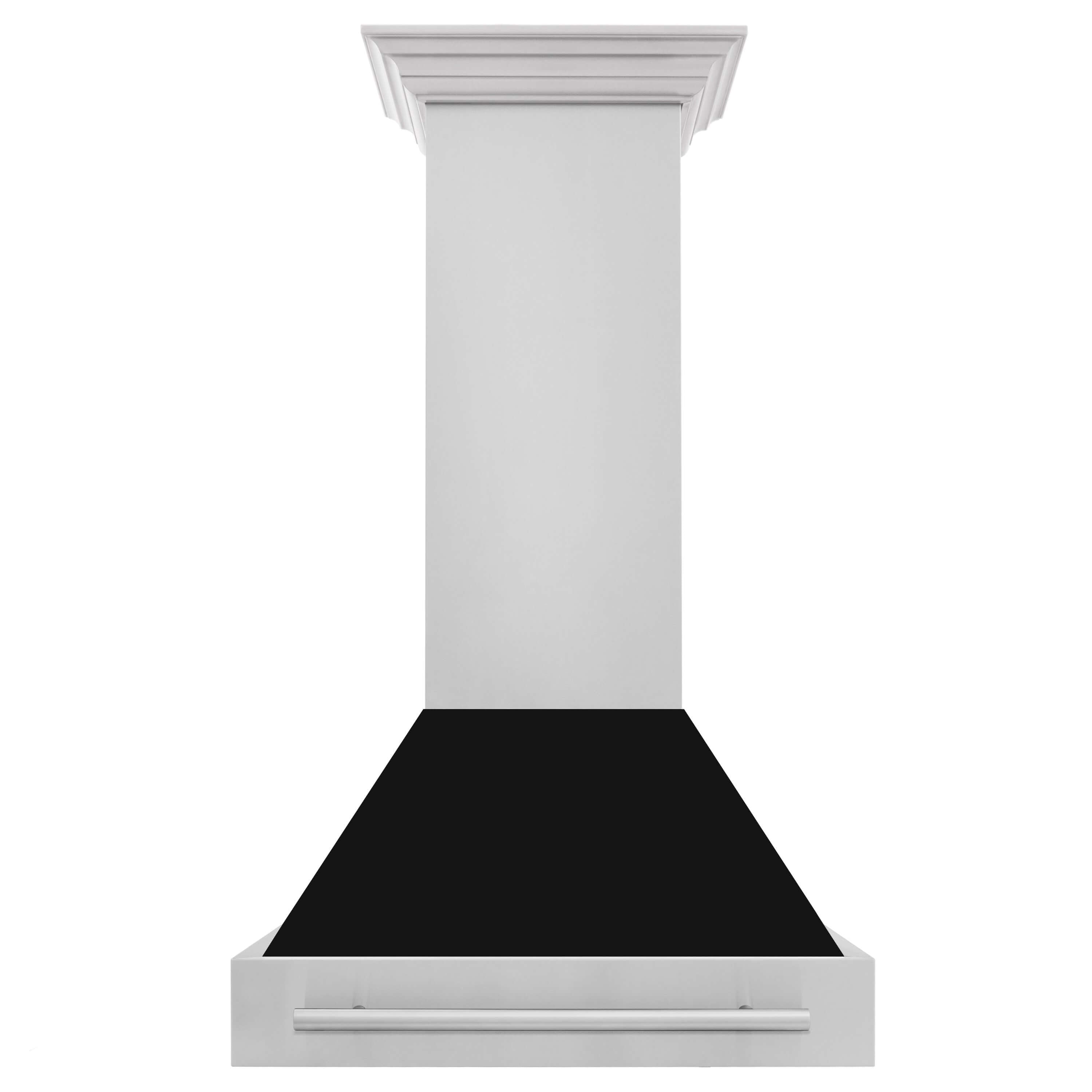 ZLINE 30 in. Stainless Steel Range Hood with Colored Shell Options and Stainless Steel Handle (8654STX-30) front.